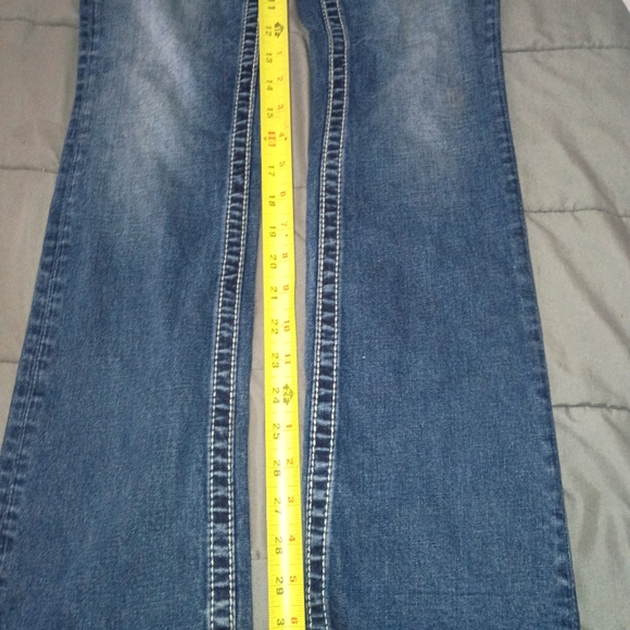 Vigoss Women's Dark Blue Boot Cut Jeans with Embroidered Pockets Size 5/6 - Picture 3 of 3